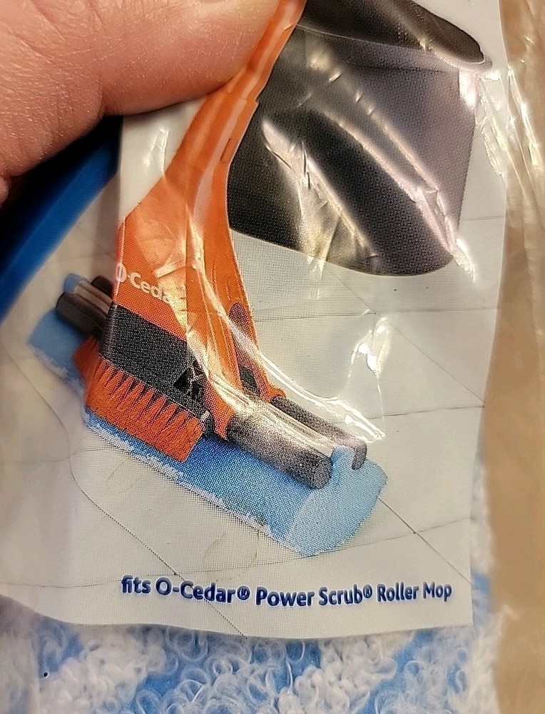 O-Cedar Power Scrub Microfiber Roller Mop Head Refill SEALED