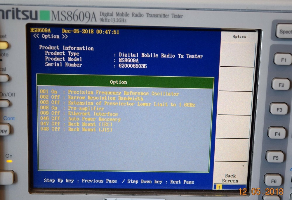 Anritsu MS8609A Digital Mobile Radio Transmitter Tester / Spectrum Analyzer