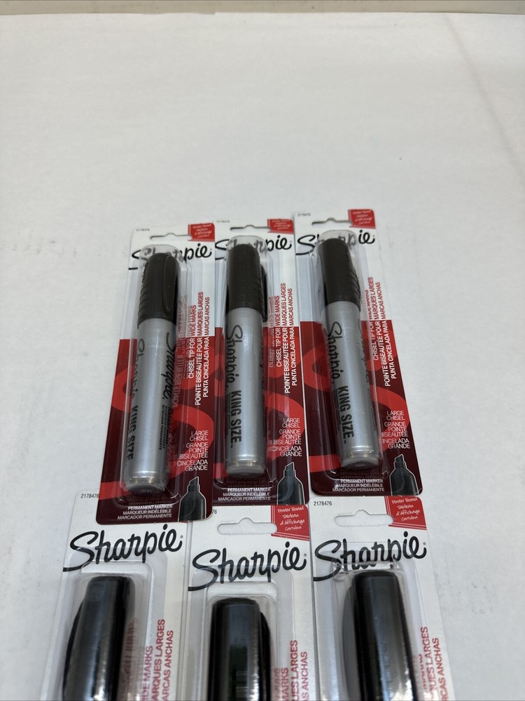 King Size Permanent Marker, Black 1 ea (Pack of 6)