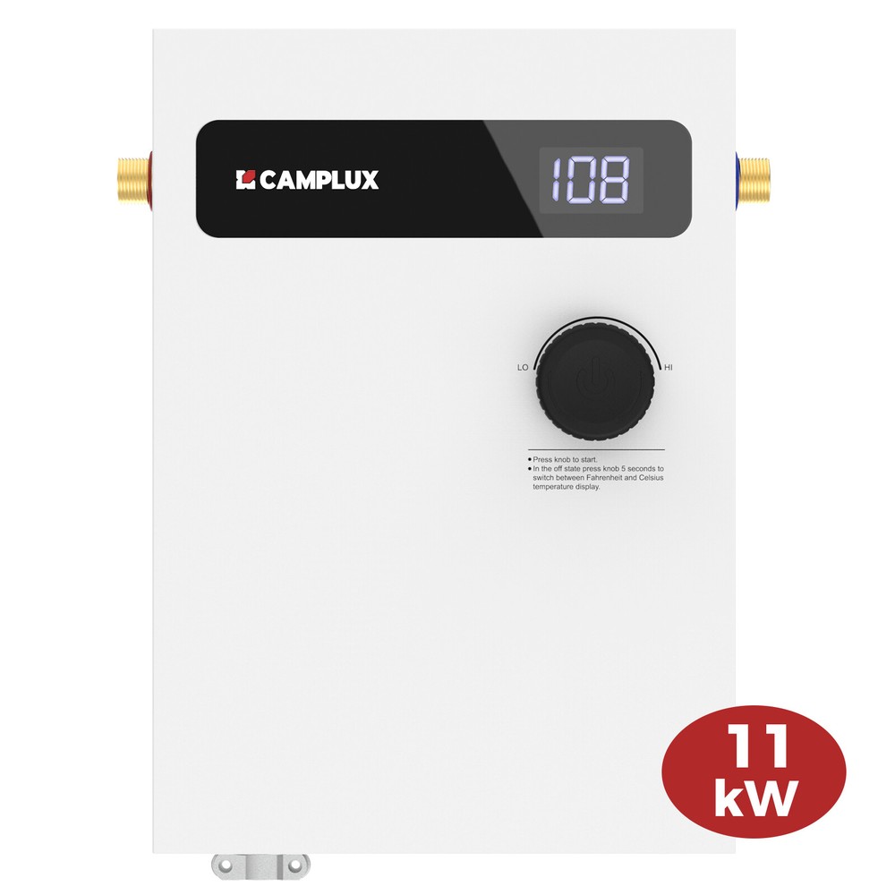 CAMPLUX Tankless Water Heater Electric 8/14/18/27kW 240V for Whole House Shower