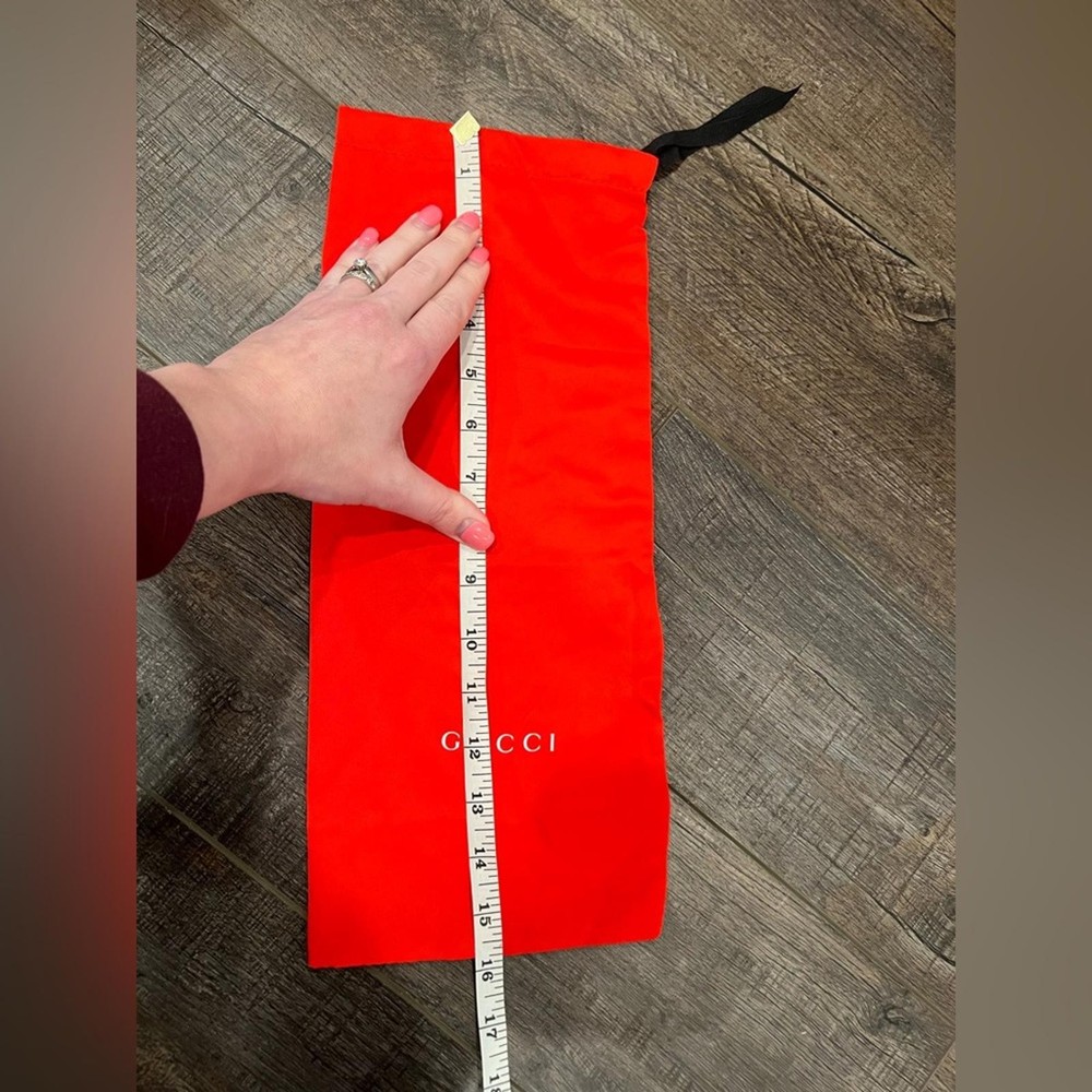 Gucci Red Satin Dust Bag with Black Drawstring – Shoe/Accessory Storage