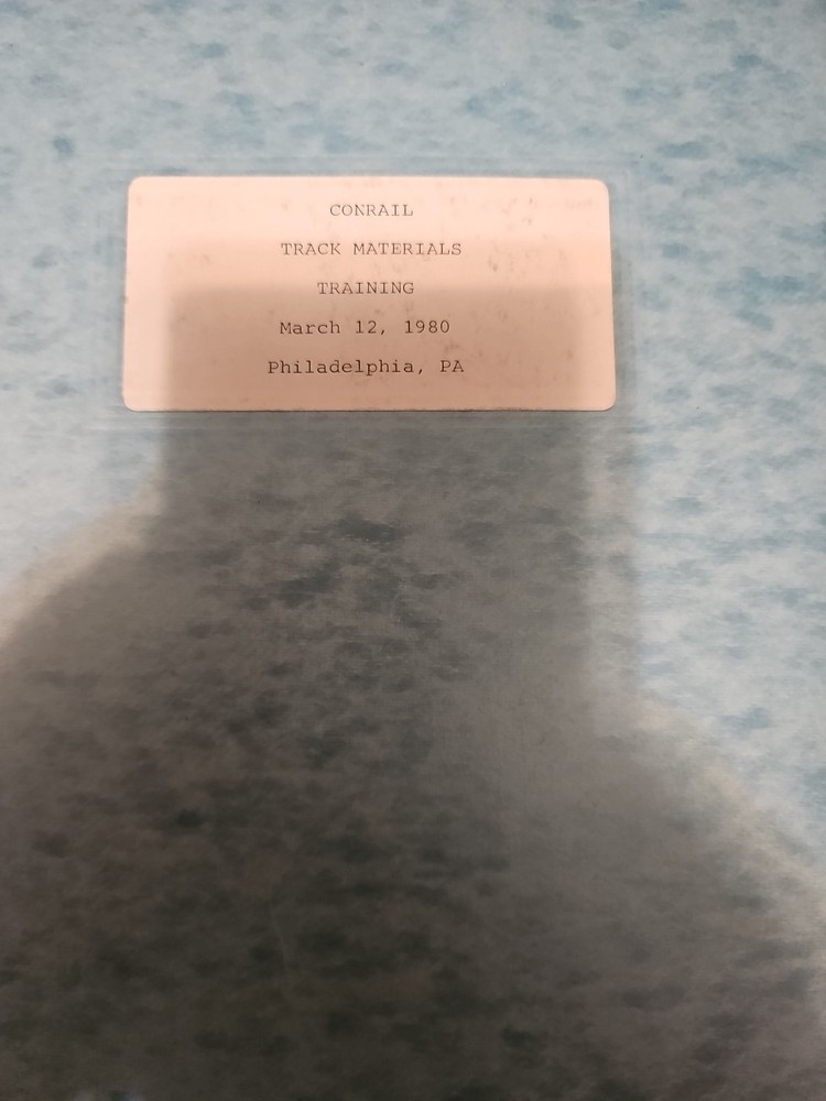 Conrail Track Materials Training Manual 1980