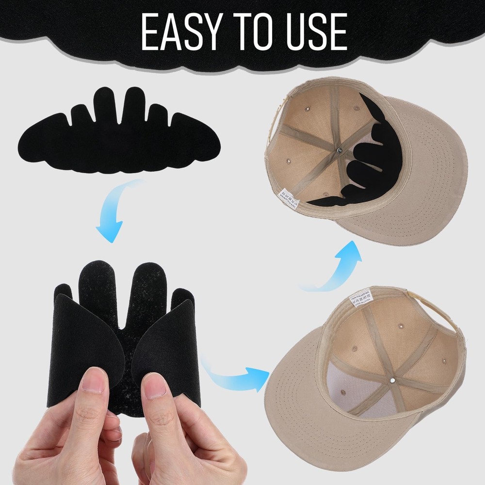 10Pcs Flexible Hat Shaper Inserts Sweat Liner Washable Reshaper for Baseball Cap