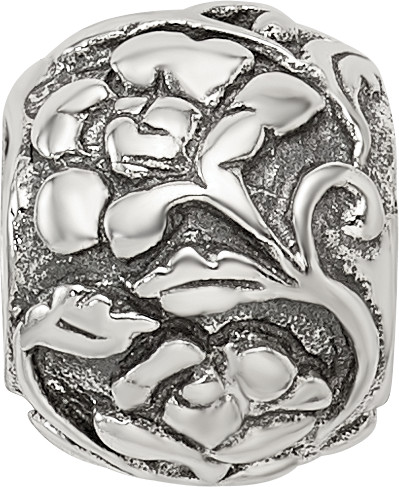 Silver Reflections Floral Bead QRS1012