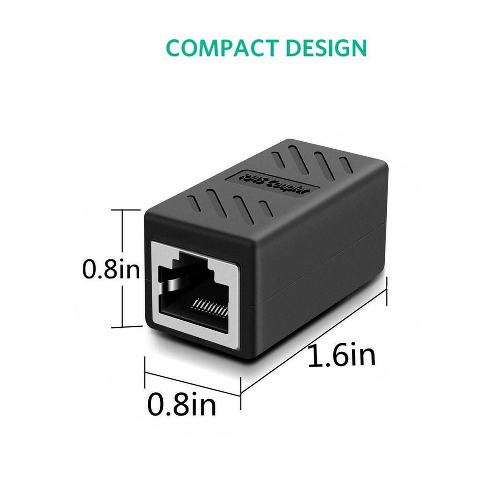RJ45 Inline Coupler Cat6/Cat5e Ethernet Network Cable Extender Connector lot