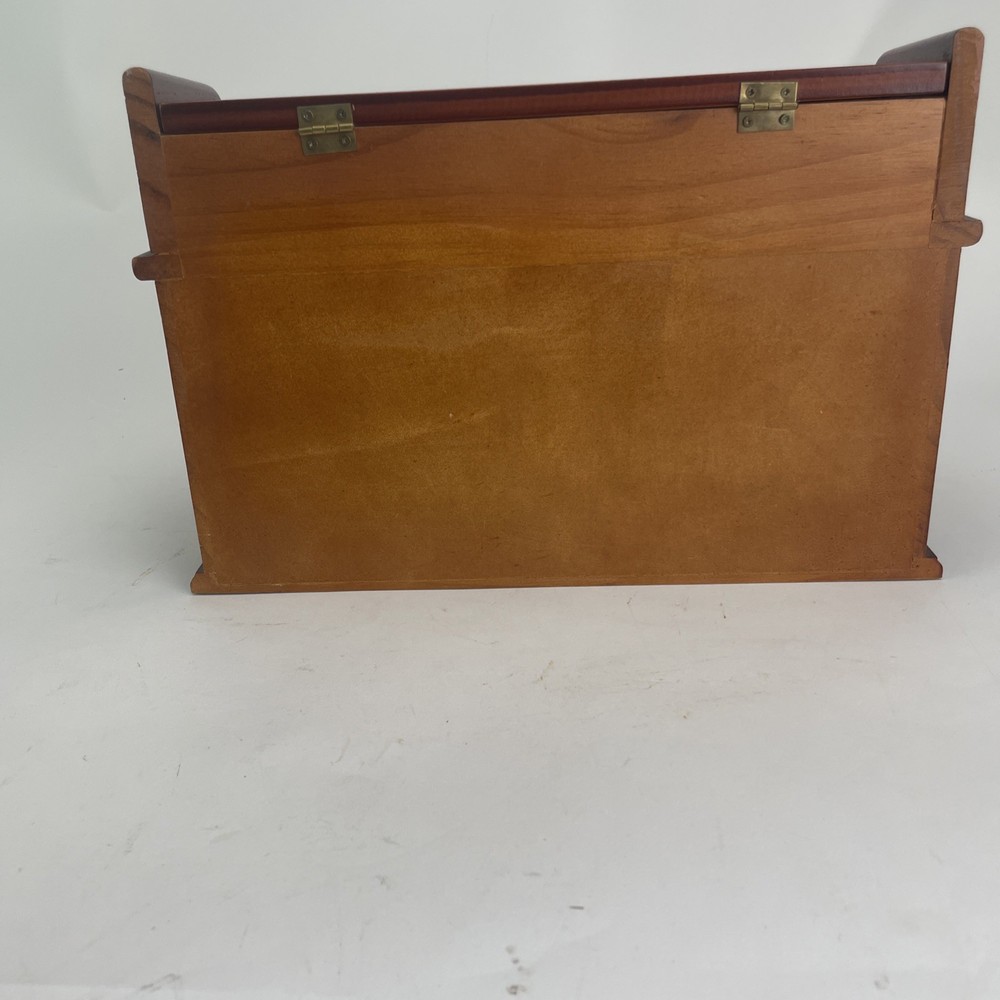 Cherry 3 Drawer Chest With Additional Storage Bin On Top-Very Nice Condition