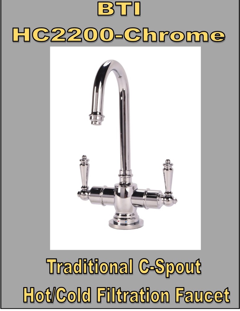 BTI HC2200-CH Filtration Faucet C-Spout Hot & Cold  Chrome Open Box