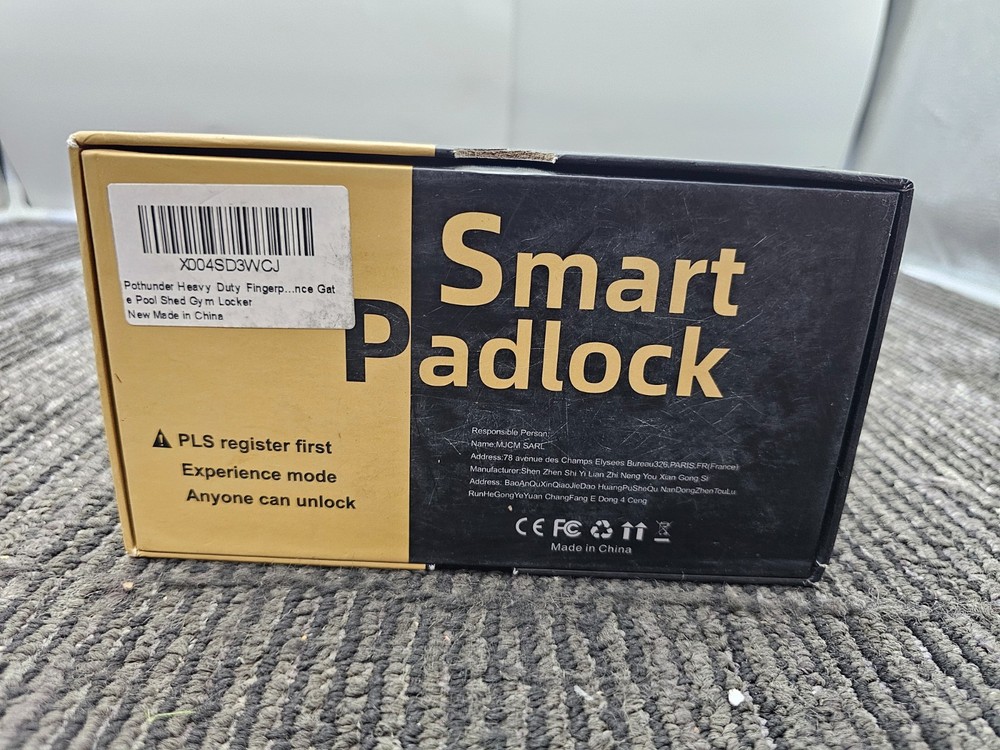 Pothunder Heavy Duty Smart Padlock, Gate Lock Padlock with Key Code and RFID