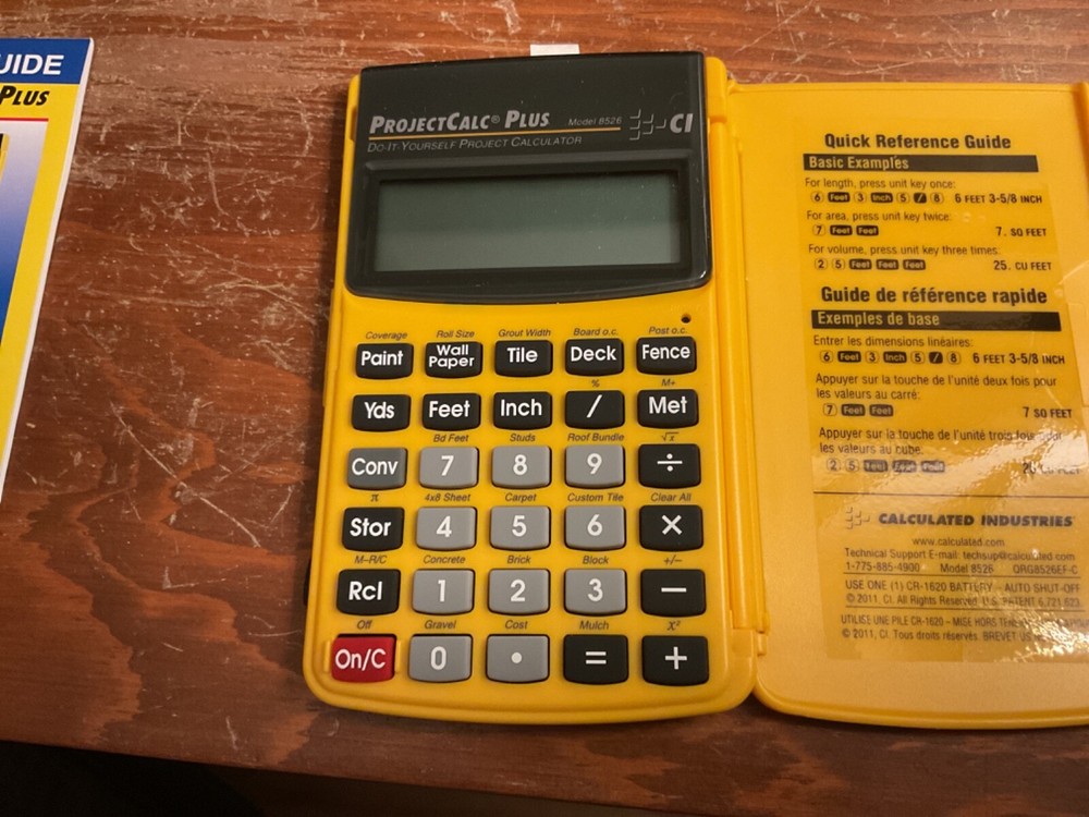 ProjectCalc Plus Calculator Model 8525 Calculated Industries Project Calculator