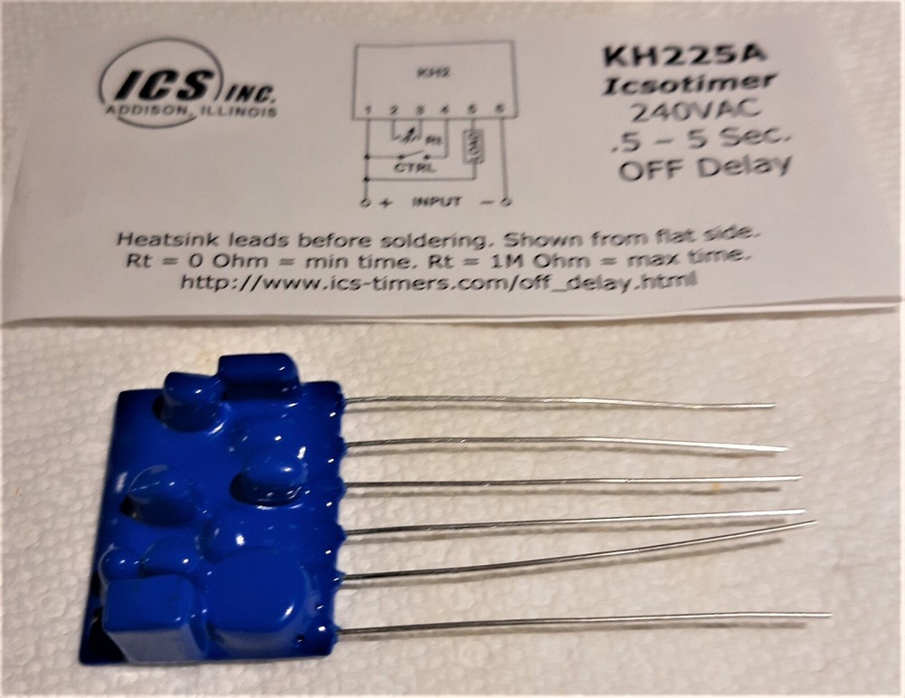 ICS Inc KH225A Icsotimer DIGITAL OFF DELAY TIMER, 240 VAC, .5-5 SEC OFF DELAY