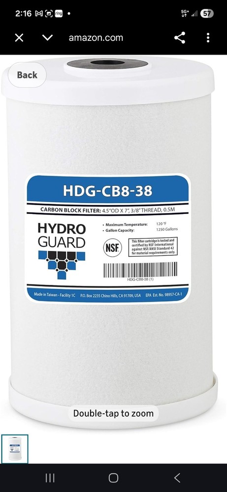 Hydro Guard Carbon Block Filter