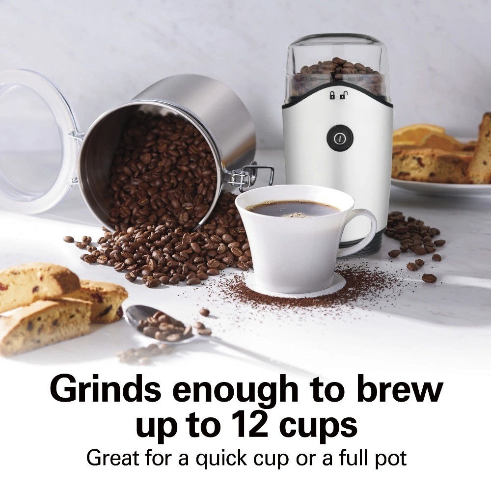 Beach Electric Coffee Grinder, 12 Cups, Silver