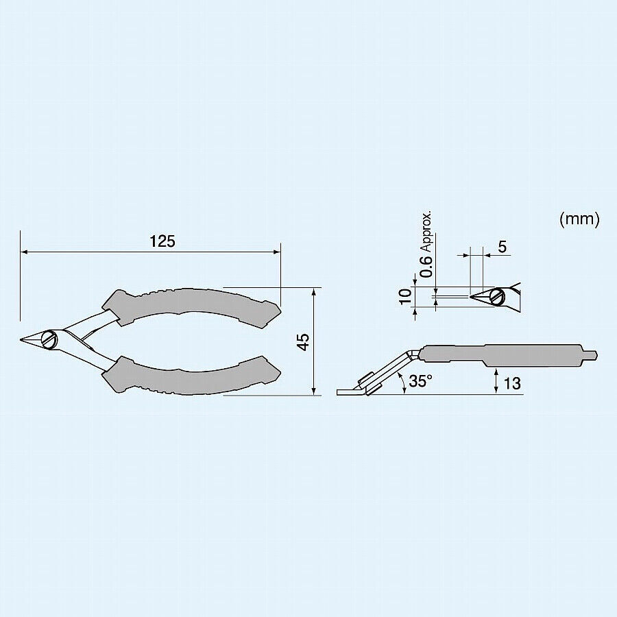 FLUSH CUTTING SIDE CUTTERS parallel offset neck ESD PCB snips ENGINEER NZ-12G