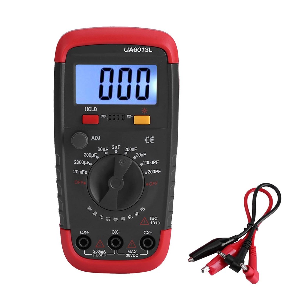 Digital Capacitance Meter, Multimeter Professional Capacitor Tester, 0.1pF-20...