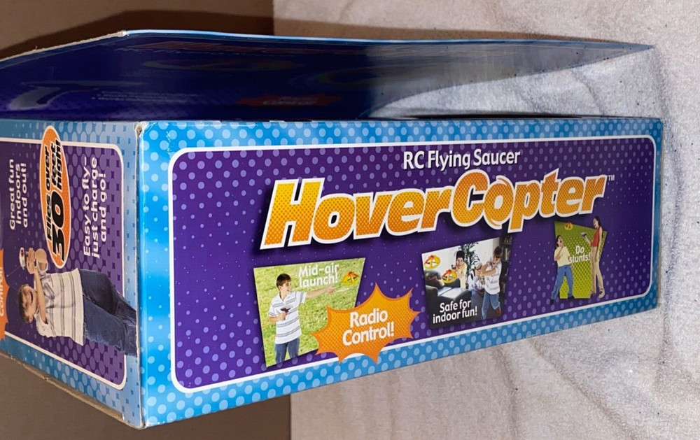 Hover Copter RC Flying Saucer, 49 MHz, Lights, Controller, NEW