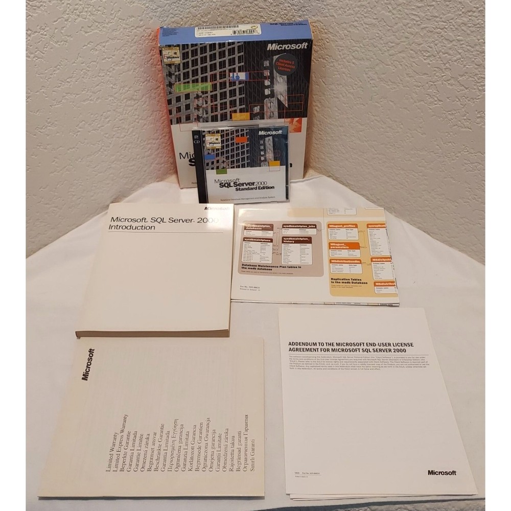 Microsoft SQL Server 2000 Standard Edition w/5 Client Licenses - 228-00690
