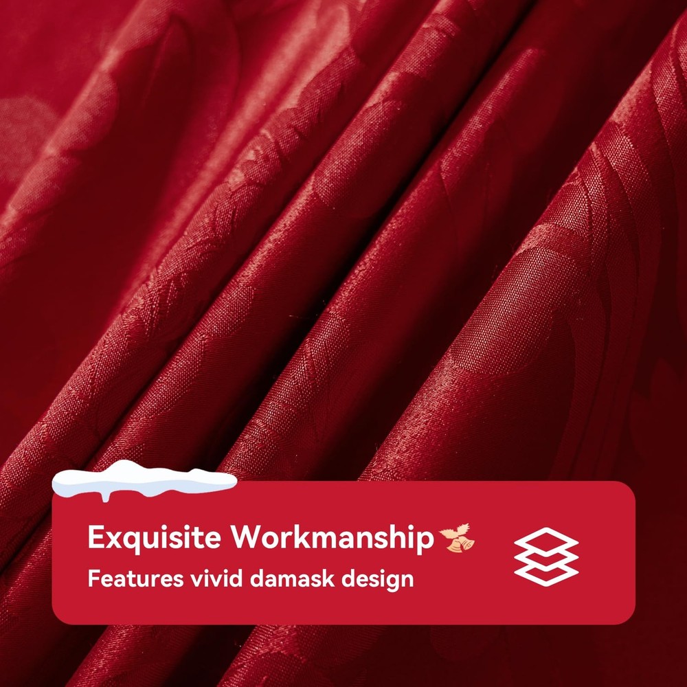 Romanstile Christmas Jacquard Rectangle 60" x 84" (Rectangular), Red