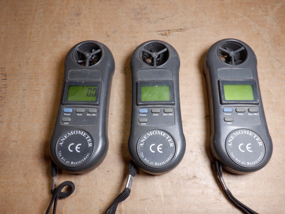 DIGITAL AIR/WIND SPEED ANEMOMETER- SET OF 3