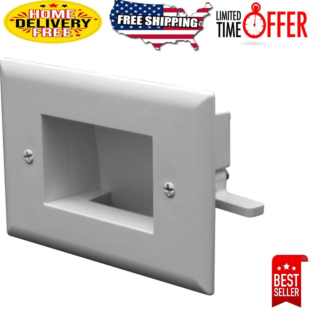 Elegant White Cable Organizer Kit for Flat Panel TVs - Easy DIY Installation
