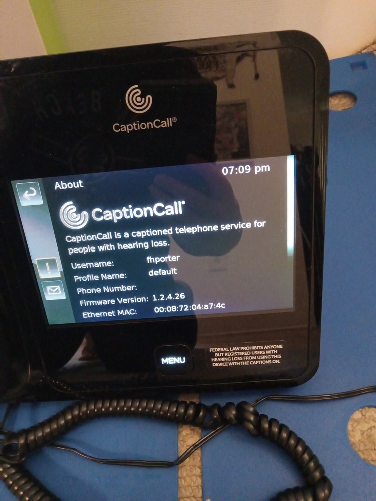 Caption Call 57Tx Closed-Caption Touch Screen Phone for Hearing Impaired