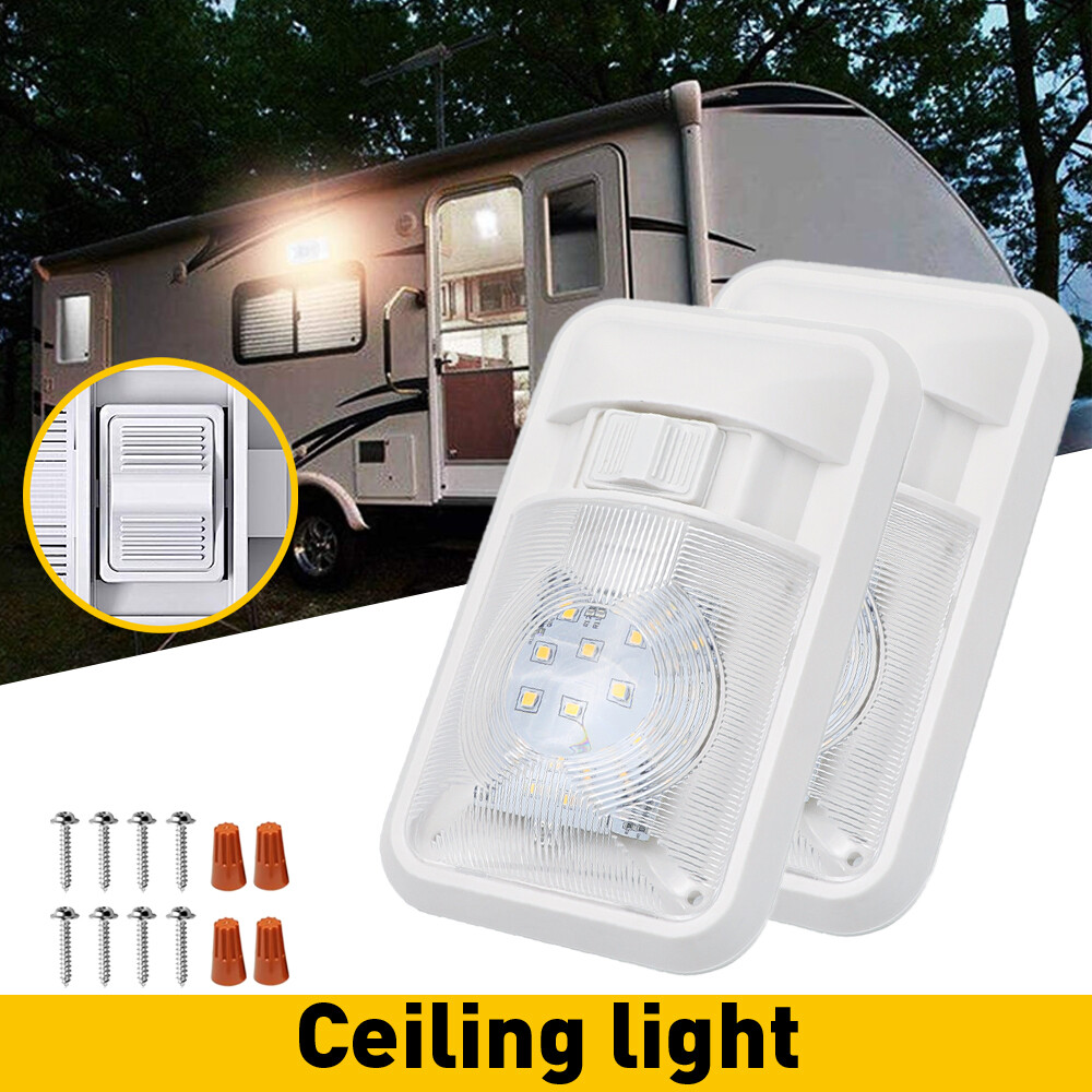 2 Pack 12V Led RV Ceiling Dome Light RV Interior Lighting for Trailer Camper