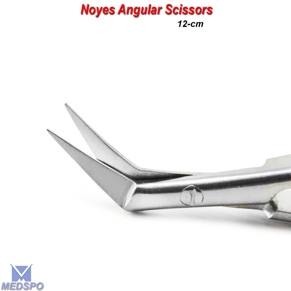 Ophthalmic Dissecting Micro Surgical Noyes Angular Spring Action Scissors CE