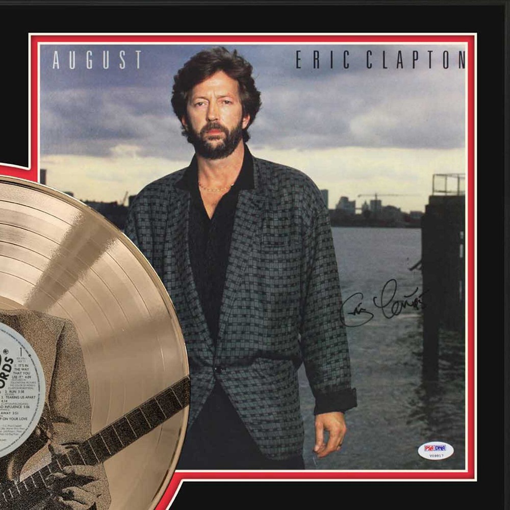 Eric Clapton August Custom Etched Reproduction Signed LP Display