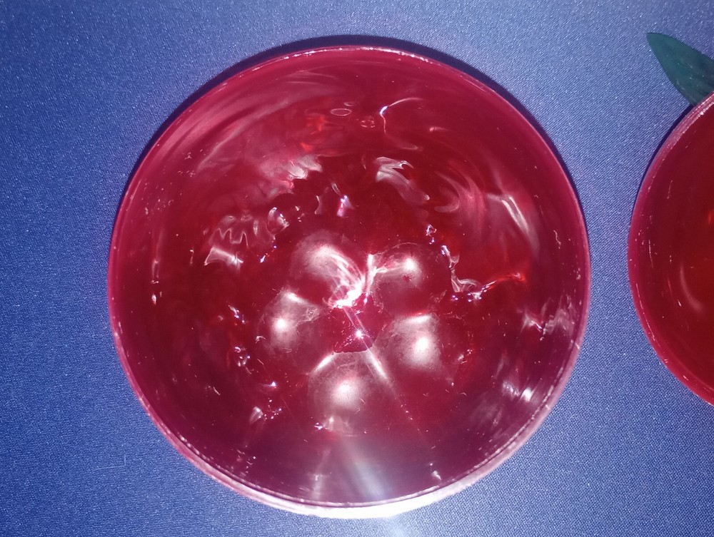 Vintage Plastic Red Apple Candy Container Holder