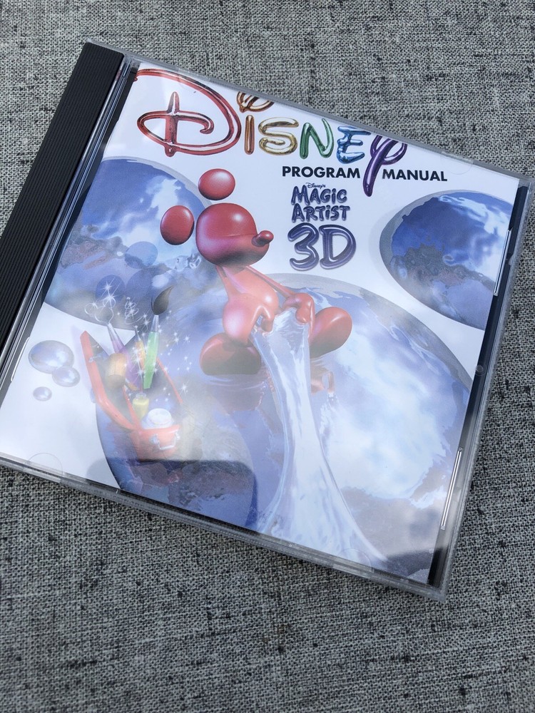 Disney Magic Artist 3D Computer Drafting Software Sculpt & Design 2000