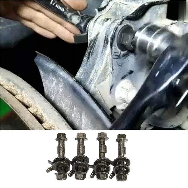4Pcs 14mm Camber Correction Kit Front Wheel Alignment Adjustable Cam Bolts Set