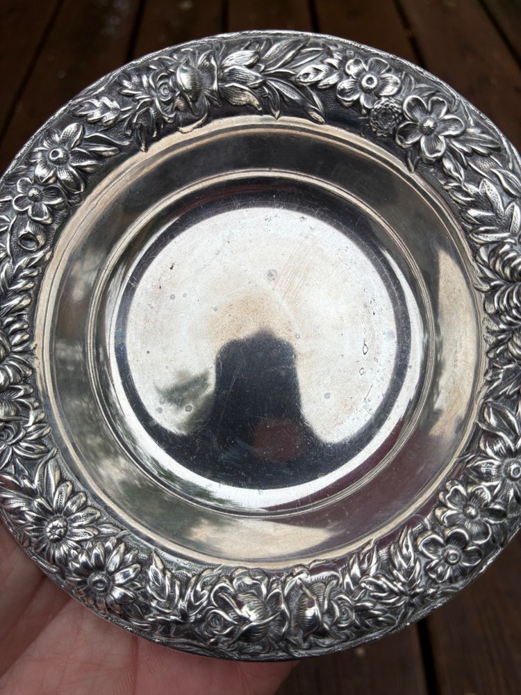 Kirk & Son Sterling Silver Repousse Candy Dish