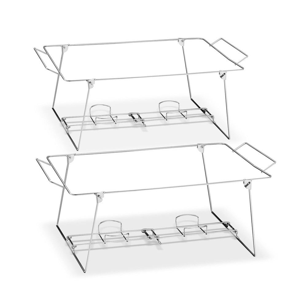 Foldable Chafing Wire Rack Buffet Stand - 6 Pack Full Size Racks For Dish Ser...