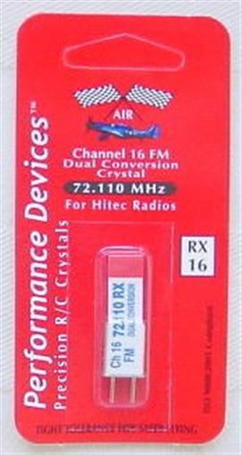 Hitec 72Mhz FM Dual conversion Receiver Crystal (CH 16)