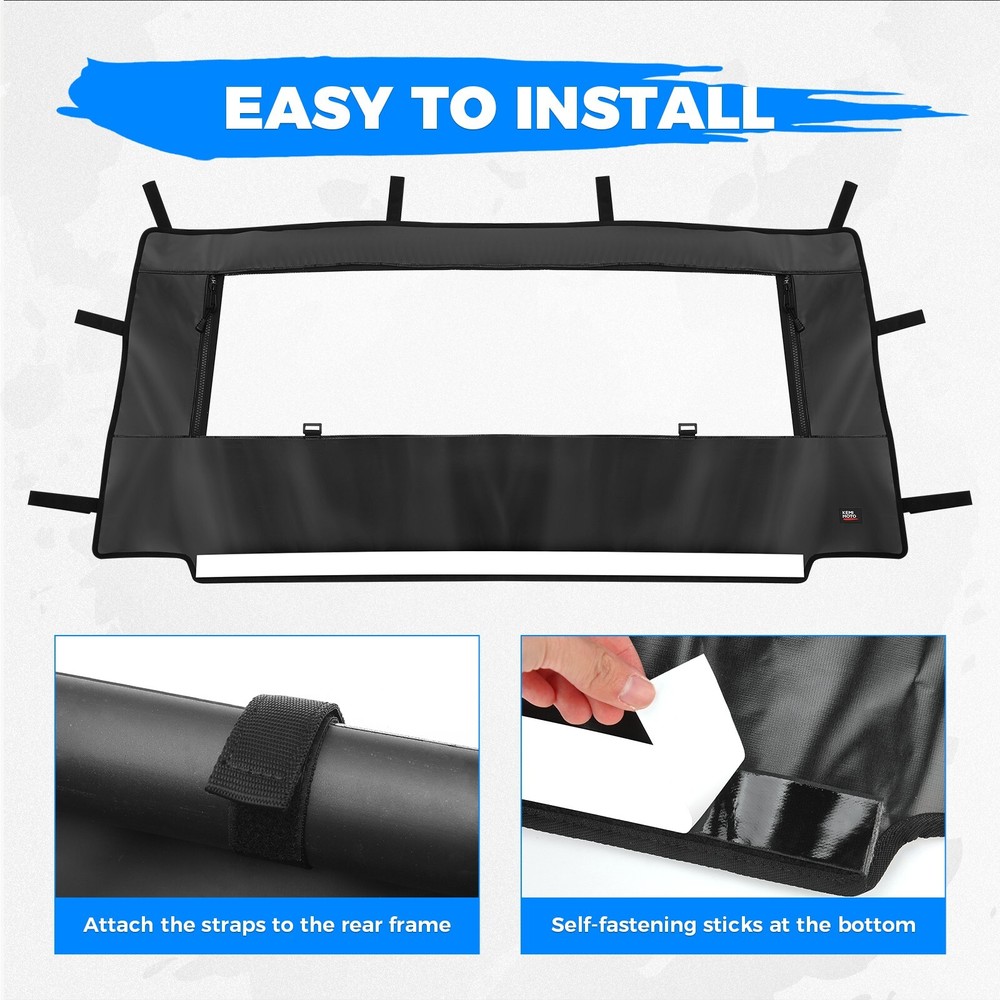Soft Back Panel Rear Window windshield for Polaris General XP 1000 2016-2023
