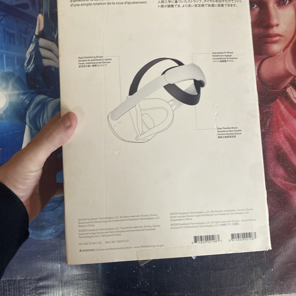 Oculus Quest 2 Elite Strap VR Accessories Enhanced Comfort & Support With Box
