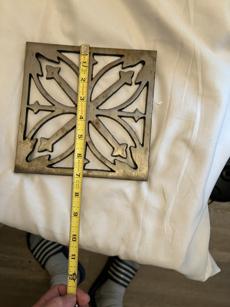 Cast Iron Trivet 7”x7” Preowned See Pics For Condition