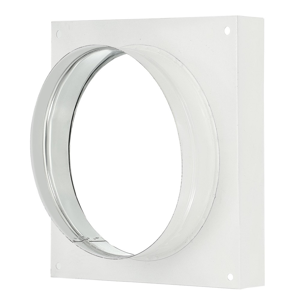 10" Duct Connector Flange with Folded Edge Base Rubber Gasket, White