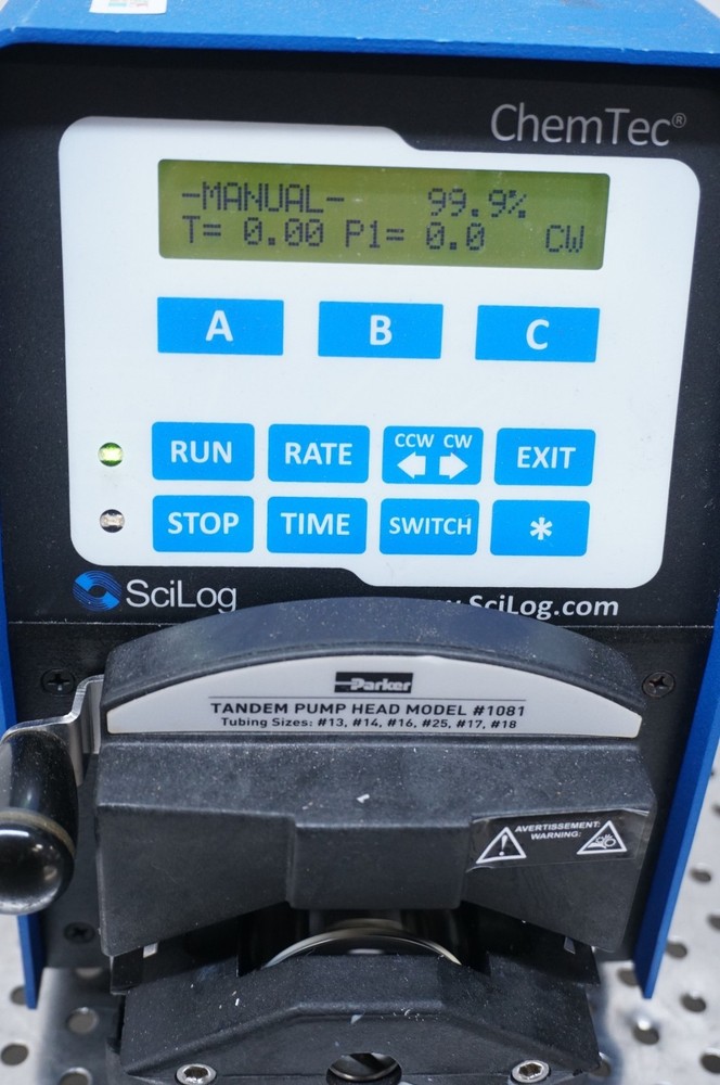 CHEMTEC SCILOG VARIABLE SPEED PRECISION PERISTALTIC PUMP Tandom 1081 Head