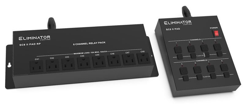 Eliminator Lighting ADJ SC8 II PAD SYSTEM Analog Lighting Controller+DMX Cable