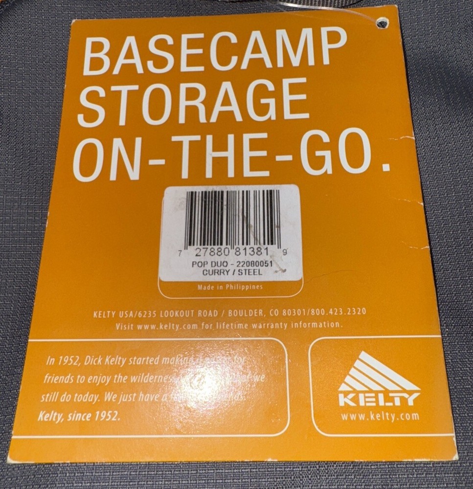 NWT KELTY Basecamp Pop Duo Bag Rust/Orange