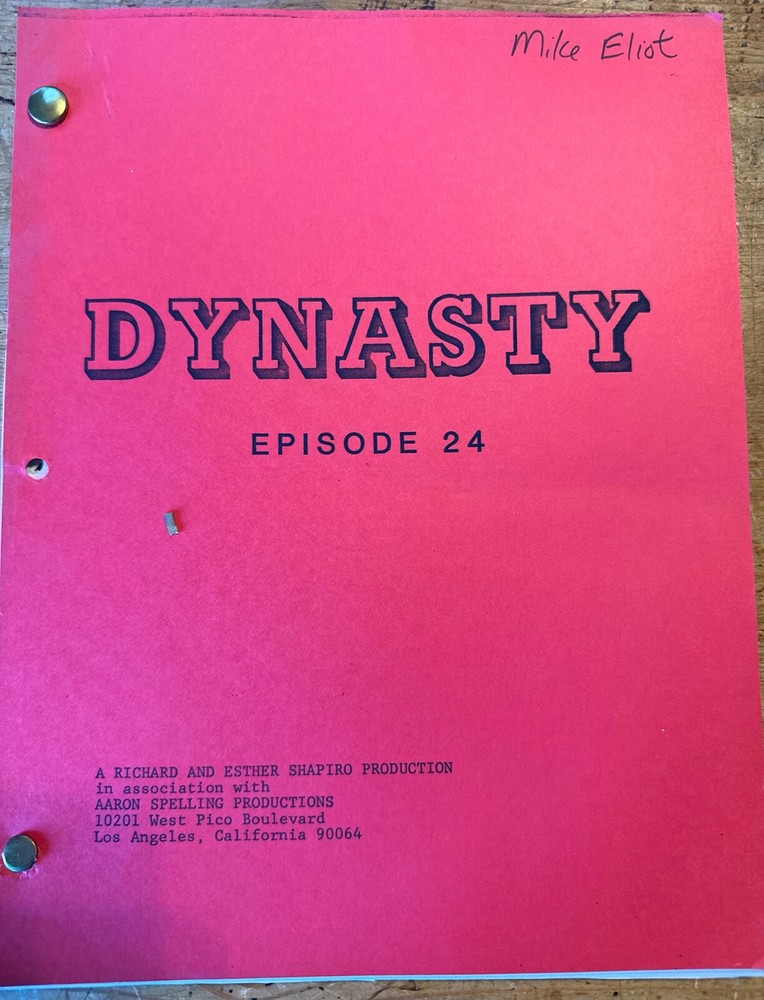 DYNASTY TV SHOW SCRIPT EPISODE EPISODE 24FINAL DRAFT