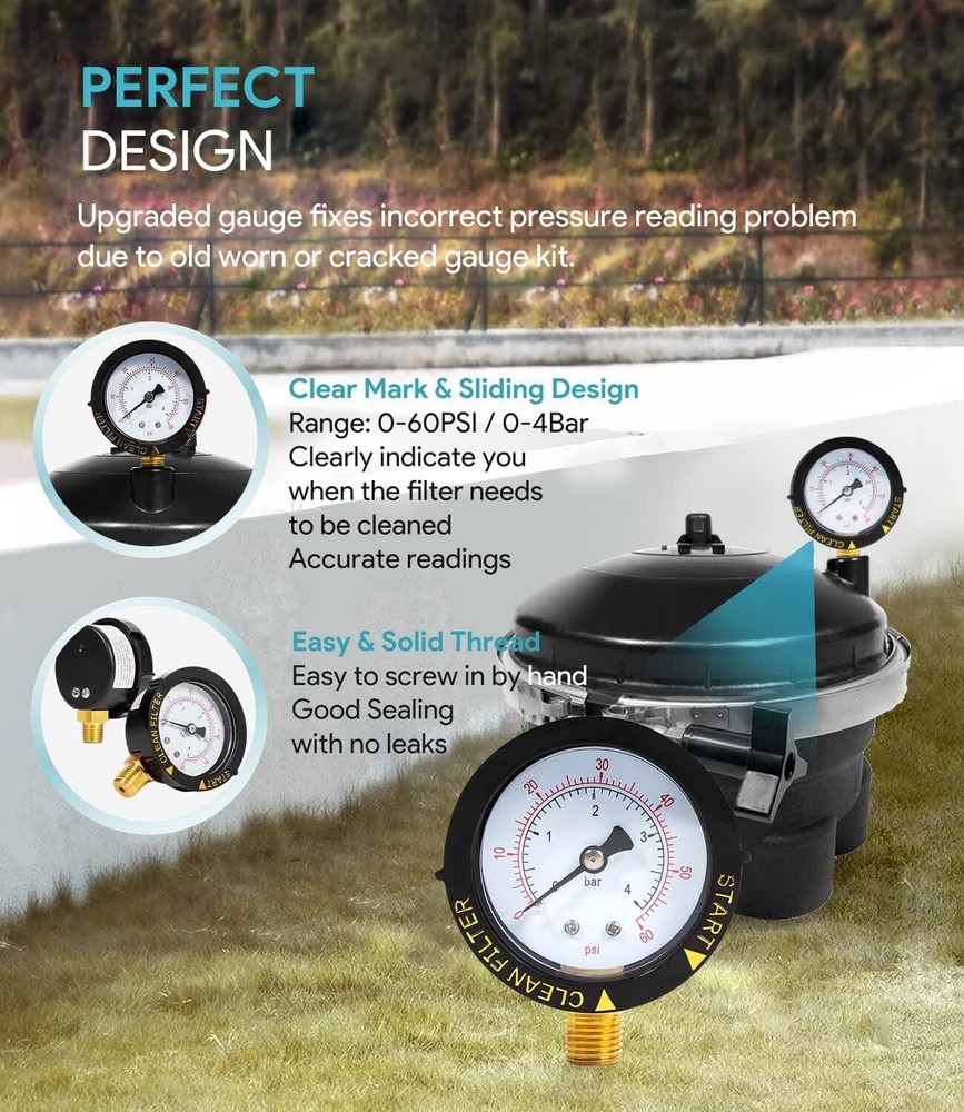 Replace for Paramount Water Valve Top Dome Complete Assembly with Gauge and Paus