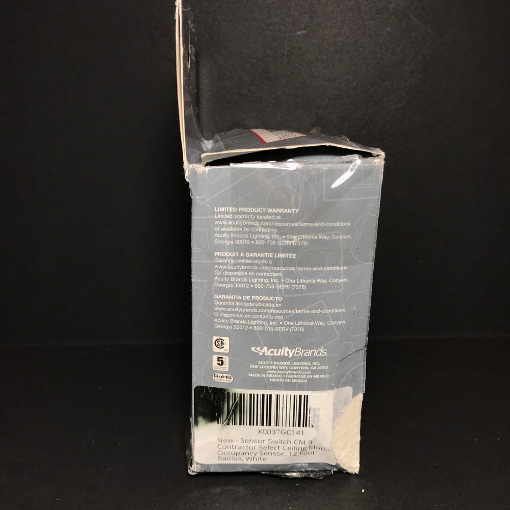 CM 9 Sensorswitch Ceiling Mount Occupancy Sensor Motion NEW Distressed Box