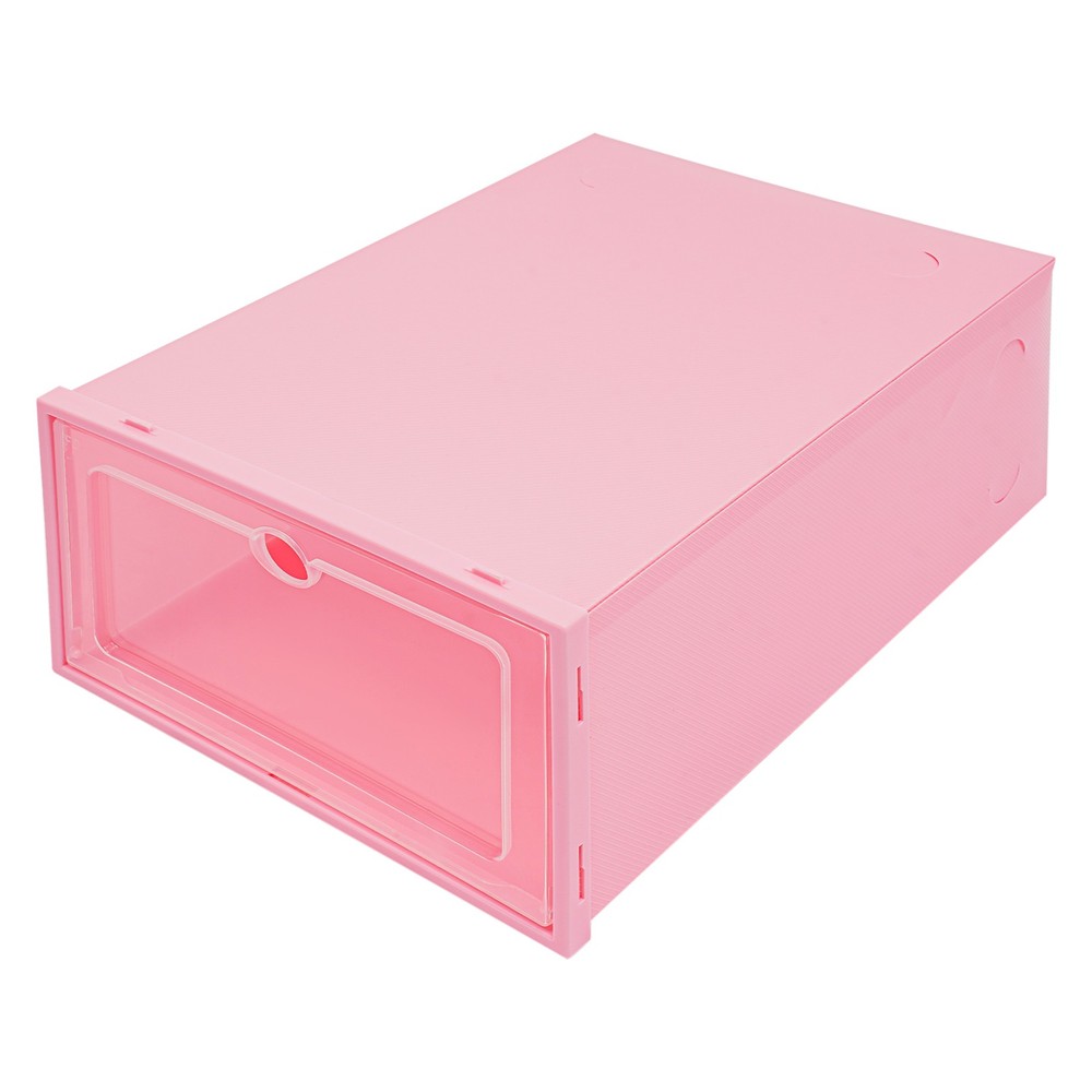 24 Pack Shoe Storage Boxes With Clear Flip Lid, Stackable Shoe Storage Organizer