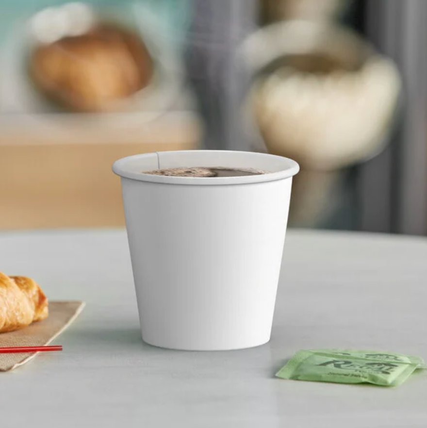 2000-Pack 8 oz. White Plain Paper Disposable Hot Beverage Coffee Cups Bulk NEW