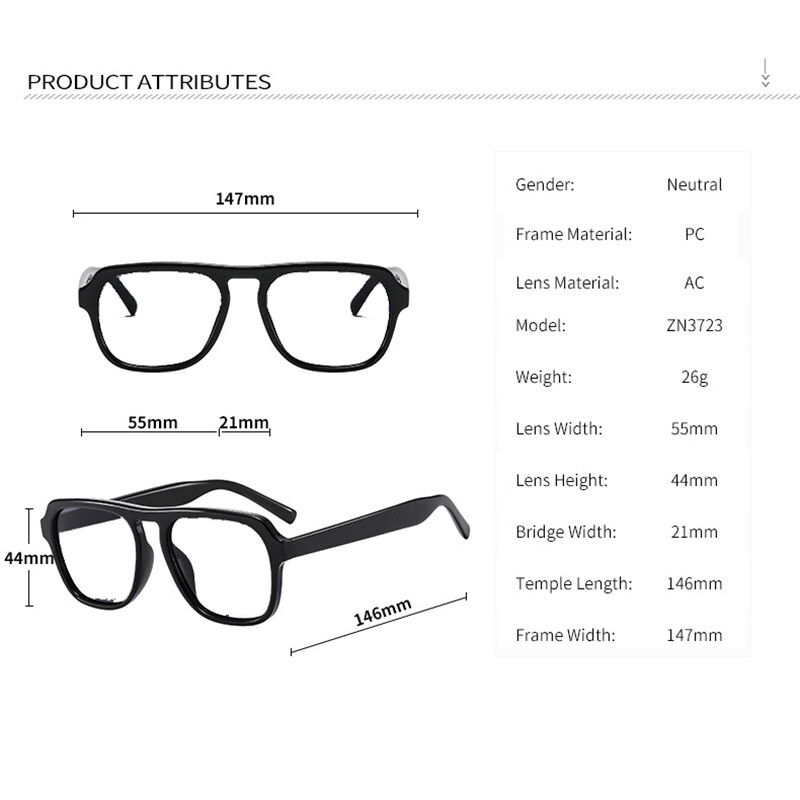 Blue Light Blocking Square Reading Glasses Men Women Full Frame Classic Glasses
