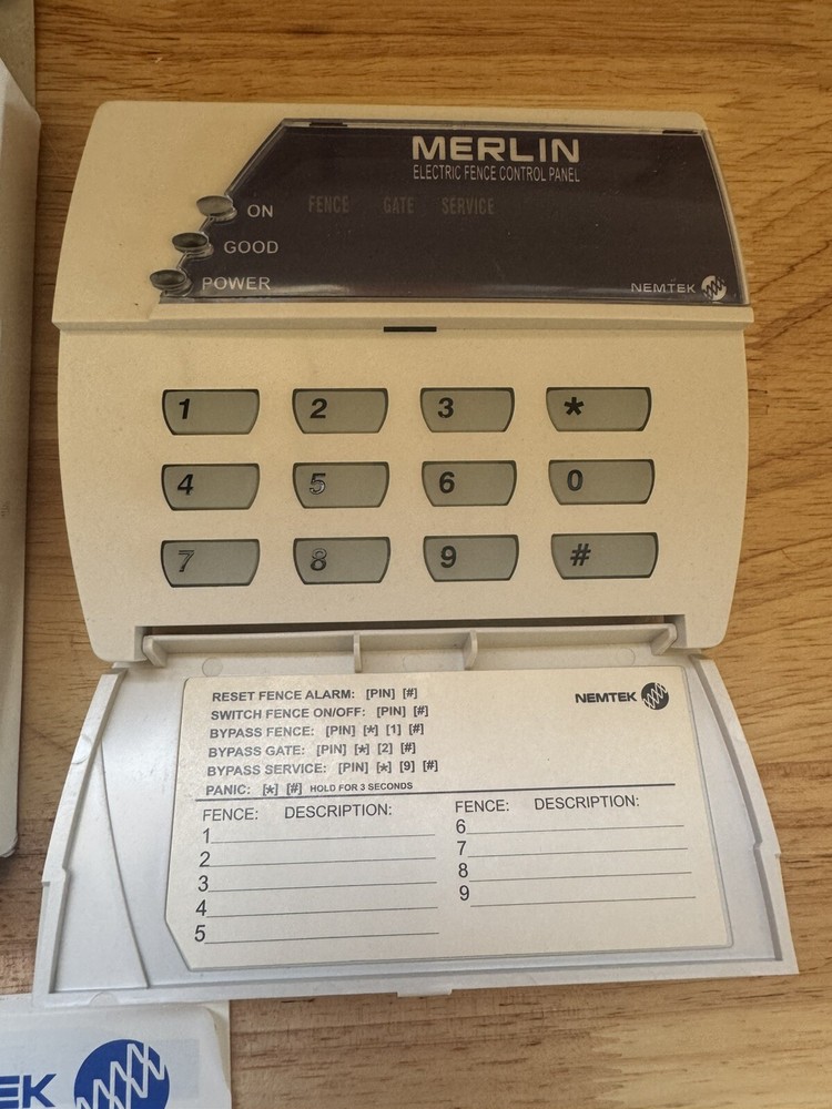 NEMTEK ELECTRIC FENCE CONTROL PANEL KEYPAD.