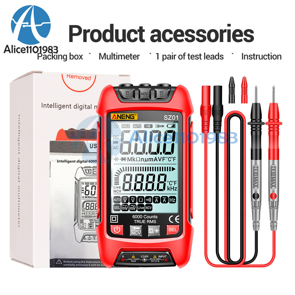 Digital Multimeter Voltmeter Resistance Capacitance Temp Transistor Tester