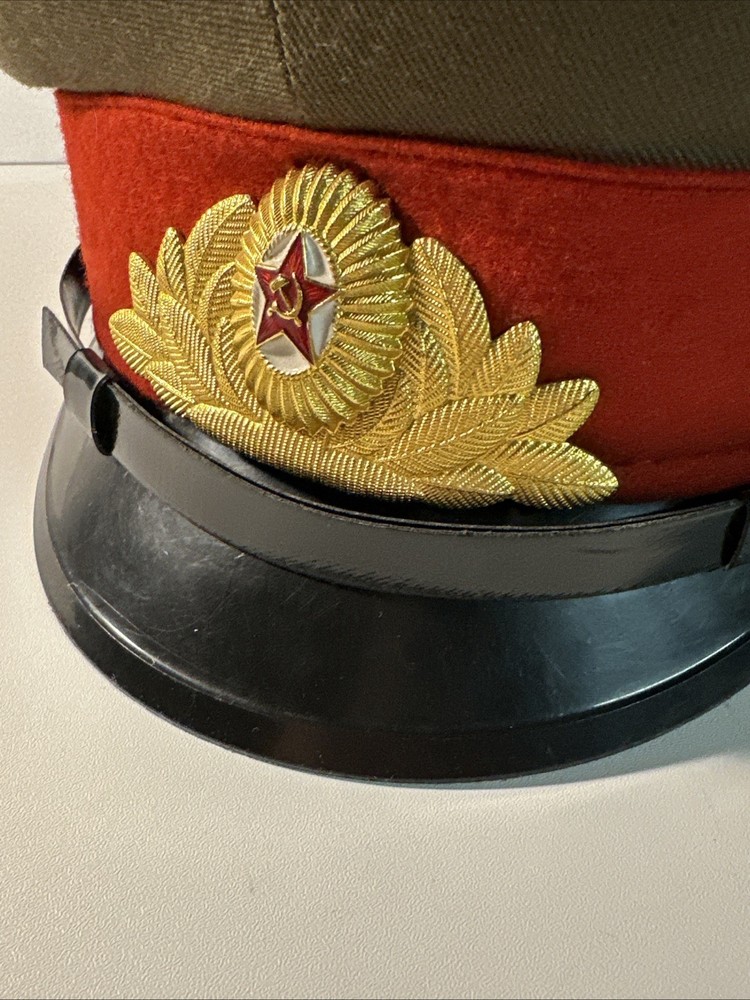vintage Soviet Army officer's visor cap 1992 Size 56