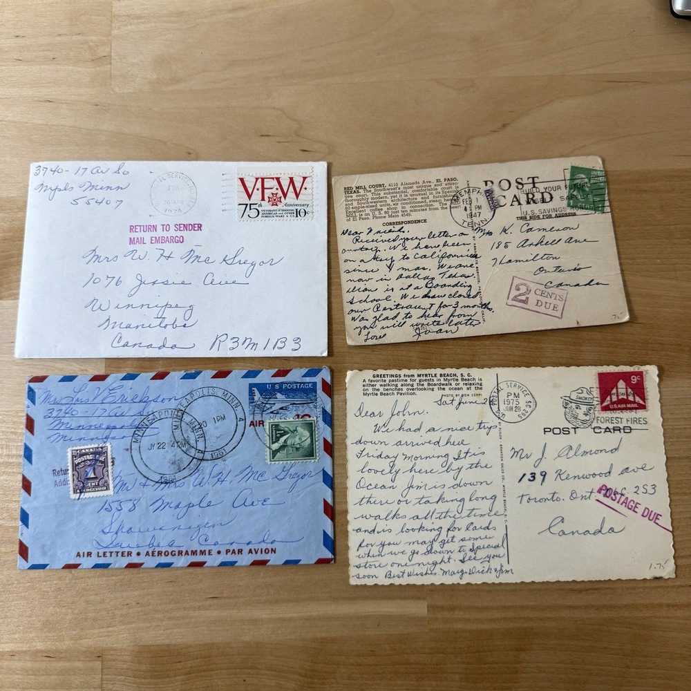 Incredible Canada Postage Due Cover Collection + Embargo, Excise, Rate Increases